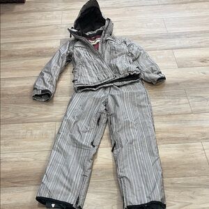 O'Neill Gray Striped Ski & Snow Jacket